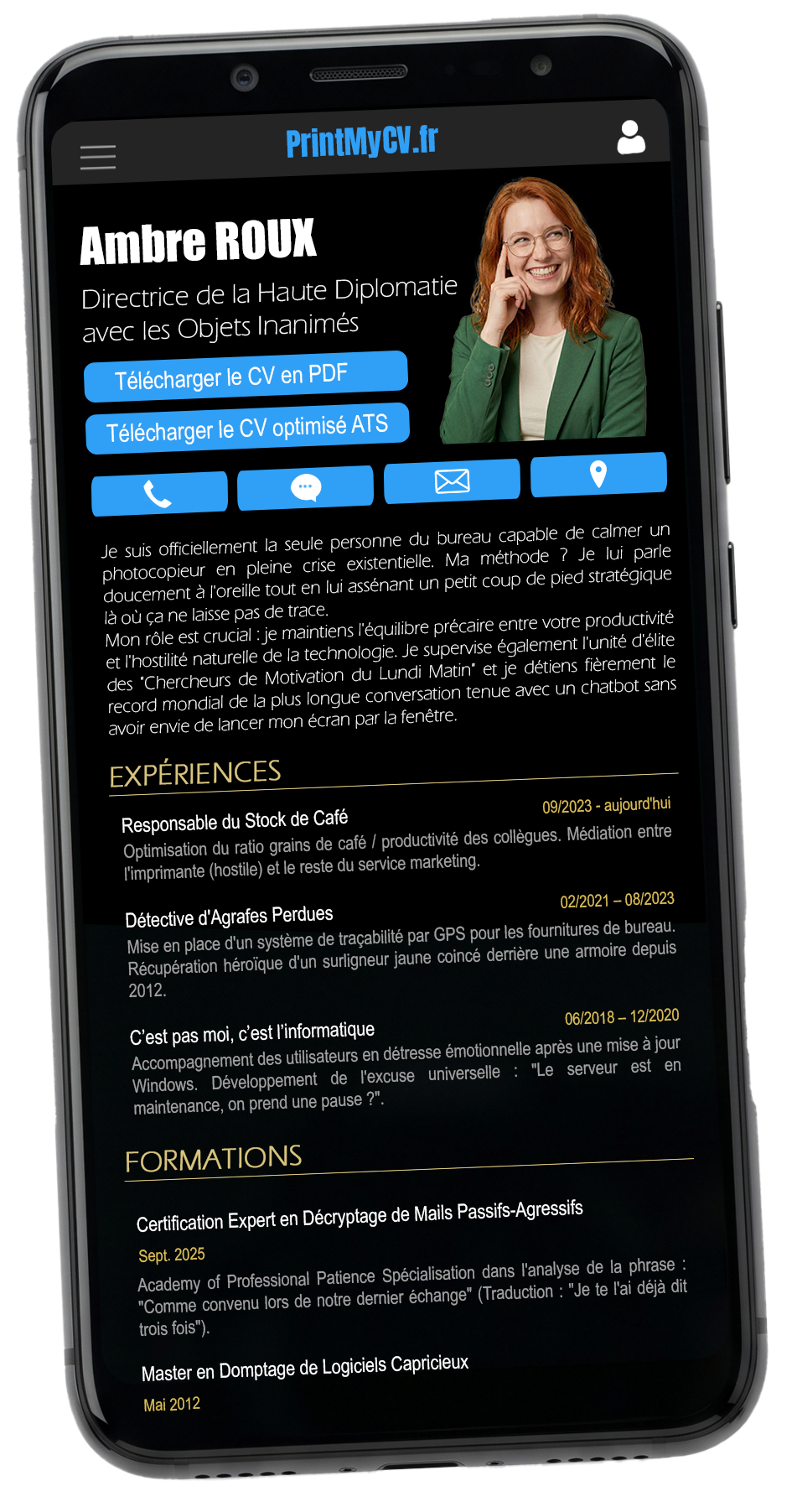 Votre CV accessible partout sur simple scan de votre carte de visite